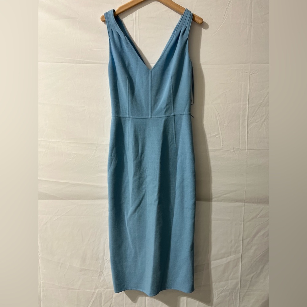 Oscar de la Renta Pacific V Neck Pencil Dress